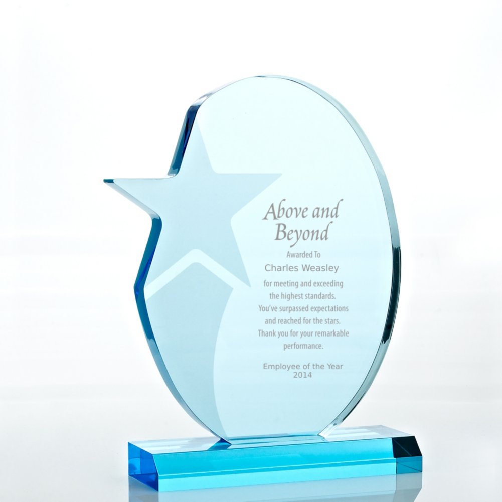 View larger image of Sky Blue Acrylic Trophy - Shooting Star